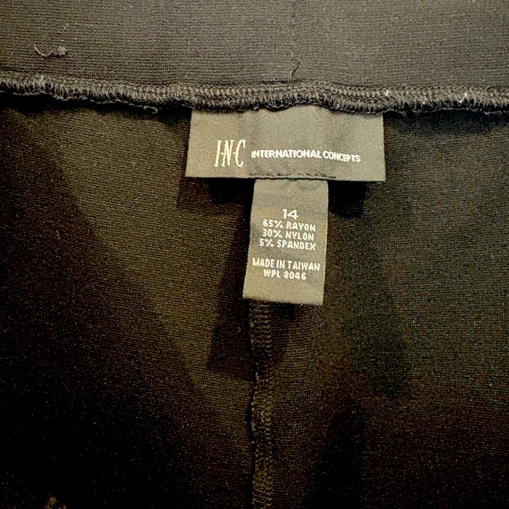 INC International Concepts Black Leggings Sleek Tailored Fit - Picture 4 of 5